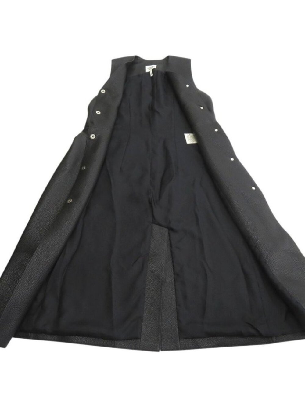 Hermes Long Gilet Deerskin Vest Black 0260 - Picture 3 of 10